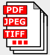 Input files can be in PDF or one of the common image formats like JPEG, TIFF, BMP, GIF, PNG, etc.